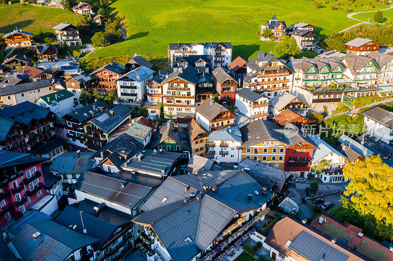 圣沃尔夫冈和小镇圣沃尔夫冈im Salzkammergut，上奥地利，奥地利，欧洲
